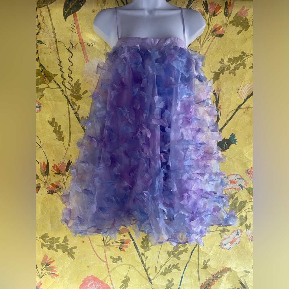 Free People Rainbows Deluxe Mini Dress Color: Blue Purple Combo - Picture 8 of 11